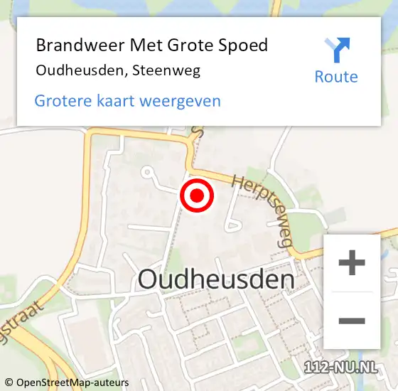Locatie op kaart van de 112 melding: Brandweer Met Grote Spoed Naar Oudheusden, Steenweg op 2 januari 2023 23:03