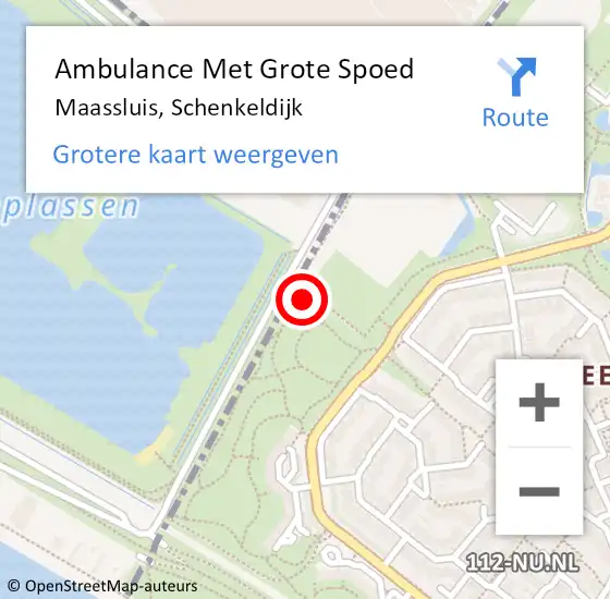 Locatie op kaart van de 112 melding: Ambulance Met Grote Spoed Naar Maassluis, Schenkeldijk op 3 januari 2023 10:20