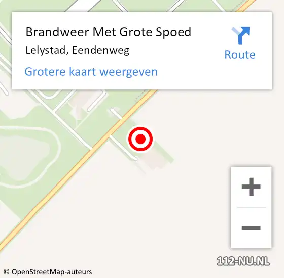 Locatie op kaart van de 112 melding: Brandweer Met Grote Spoed Naar Lelystad, Eendenweg op 3 januari 2023 15:01