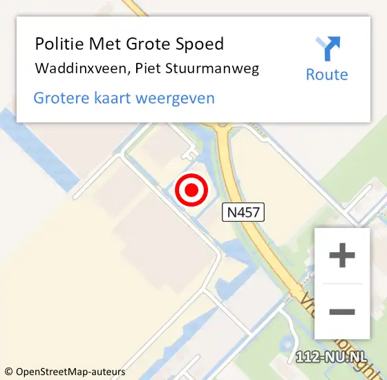 Locatie op kaart van de 112 melding: Politie Met Grote Spoed Naar Waddinxveen, Piet Stuurmanweg op 3 januari 2023 17:49