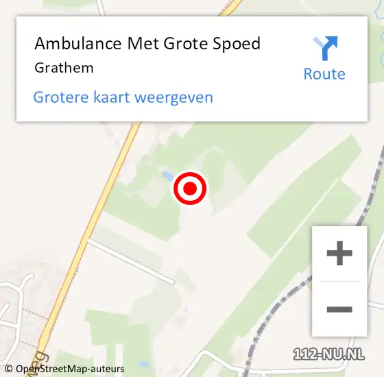 Locatie op kaart van de 112 melding: Ambulance Met Grote Spoed Naar Grathem op 3 januari 2023 20:44