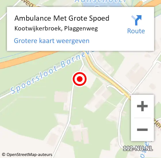 Locatie op kaart van de 112 melding: Ambulance Met Grote Spoed Naar Kootwijkerbroek, Plaggenweg op 3 januari 2023 22:43