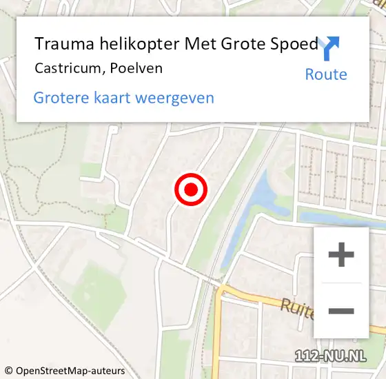 Locatie op kaart van de 112 melding: Trauma helikopter Met Grote Spoed Naar Castricum, Poelven op 4 januari 2023 06:15