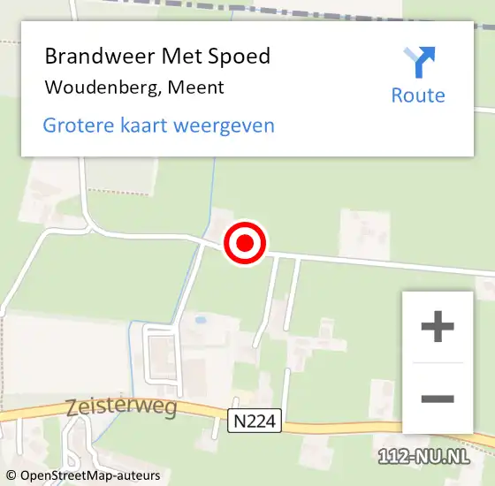 Locatie op kaart van de 112 melding: Brandweer Met Spoed Naar Woudenberg, Meent op 4 januari 2023 13:31