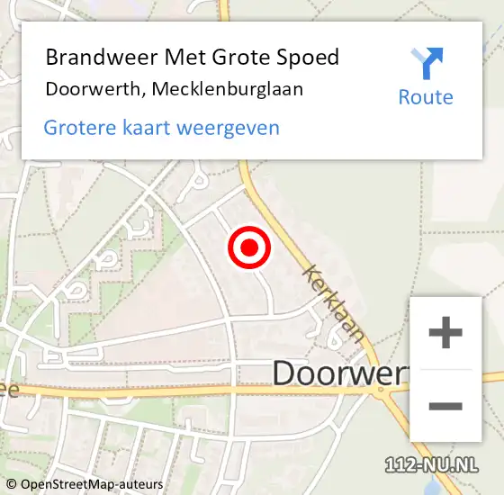 Locatie op kaart van de 112 melding: Brandweer Met Grote Spoed Naar Doorwerth, Mecklenburglaan op 4 januari 2023 13:47