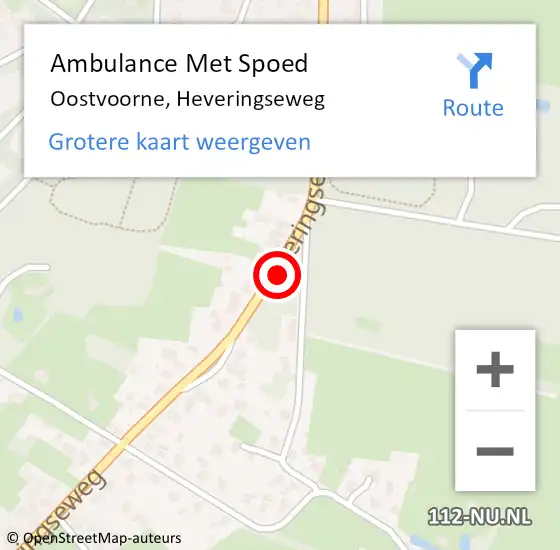 Locatie op kaart van de 112 melding: Ambulance Met Spoed Naar Oostvoorne, Heveringseweg op 4 januari 2023 14:17