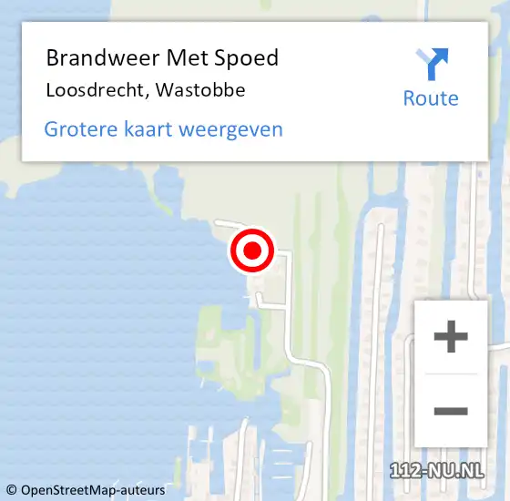Locatie op kaart van de 112 melding: Brandweer Met Spoed Naar Loosdrecht, Wastobbe op 4 januari 2023 15:07