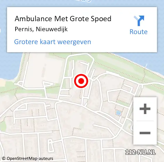 Locatie op kaart van de 112 melding: Ambulance Met Grote Spoed Naar Pernis, Nieuwedijk op 4 januari 2023 15:11