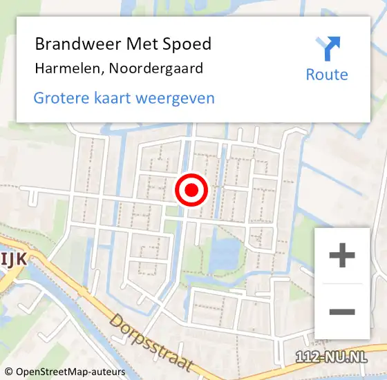 Locatie op kaart van de 112 melding: Brandweer Met Spoed Naar Harmelen, Noordergaard op 4 januari 2023 15:27