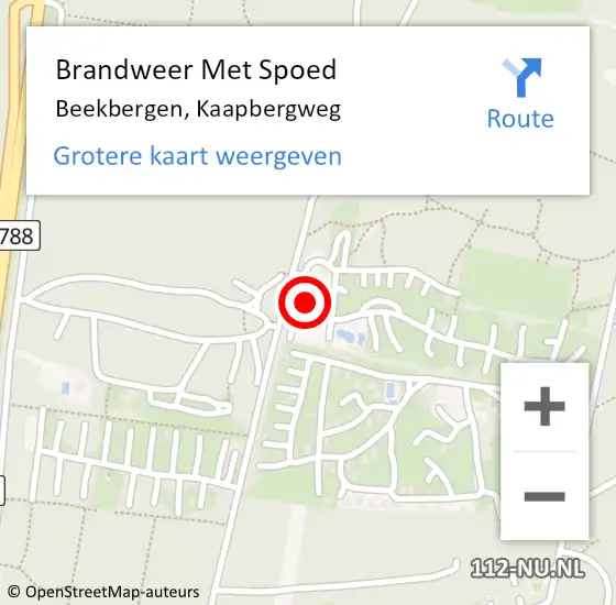 Locatie op kaart van de 112 melding: Brandweer Met Spoed Naar Beekbergen, Kaapbergweg op 4 januari 2023 16:44