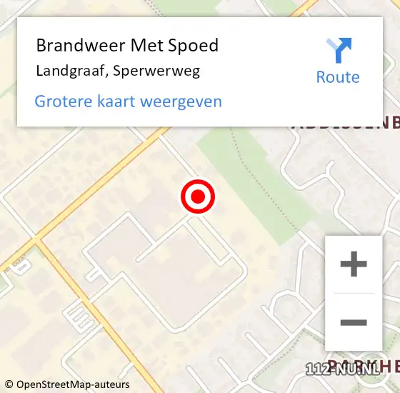 Locatie op kaart van de 112 melding: Brandweer Met Spoed Naar Landgraaf, Sperwerweg op 4 januari 2023 22:00