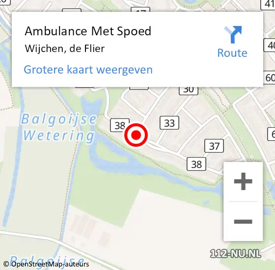 Locatie op kaart van de 112 melding: Ambulance Met Spoed Naar Wijchen, de Flier op 5 januari 2023 07:39