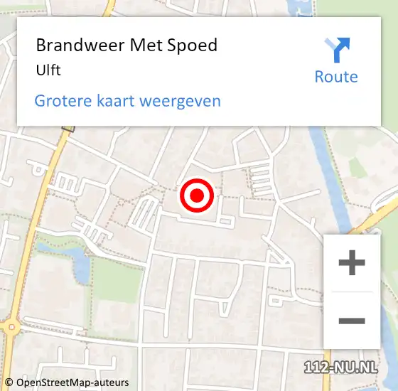 Locatie op kaart van de 112 melding: Brandweer Met Spoed Naar Ulft op 5 januari 2023 17:56