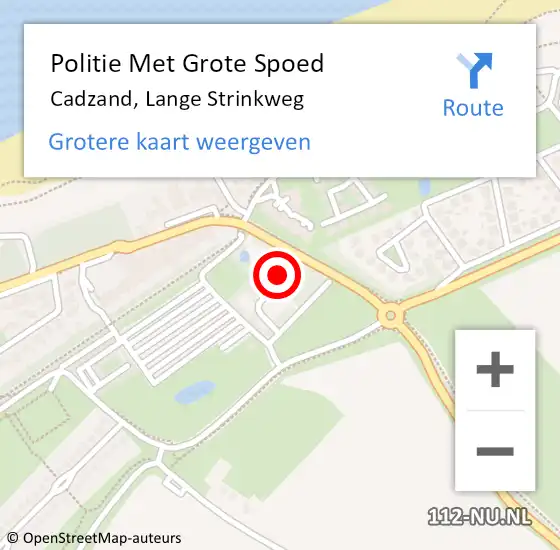 Locatie op kaart van de 112 melding: Politie Met Grote Spoed Naar Cadzand, Lange Strinkweg op 5 januari 2023 21:13