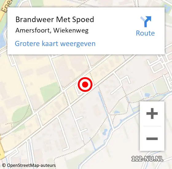 Locatie op kaart van de 112 melding: Brandweer Met Spoed Naar Amersfoort, Wiekenweg op 6 januari 2023 03:50