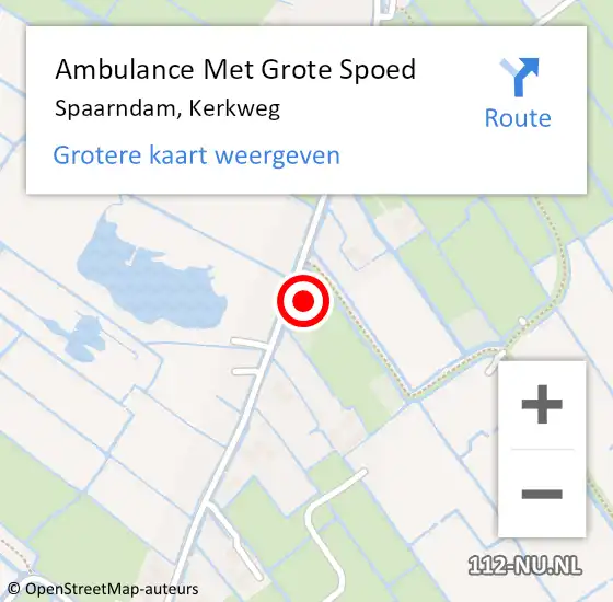 Locatie op kaart van de 112 melding: Ambulance Met Grote Spoed Naar Spaarndam, Kerkweg op 6 januari 2023 09:19