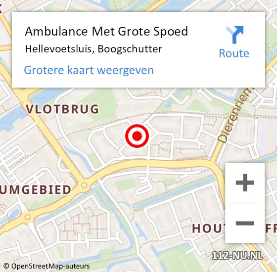 Locatie op kaart van de 112 melding: Ambulance Met Grote Spoed Naar Hellevoetsluis, Boogschutter op 6 januari 2023 09:28