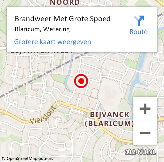 Locatie op kaart van de 112 melding: Brandweer Met Grote Spoed Naar Blaricum, Wetering op 6 januari 2023 16:33