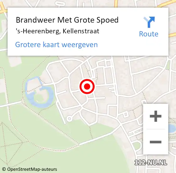 Locatie op kaart van de 112 melding: Brandweer Met Grote Spoed Naar 's-Heerenberg, Kellenstraat op 6 januari 2023 21:38