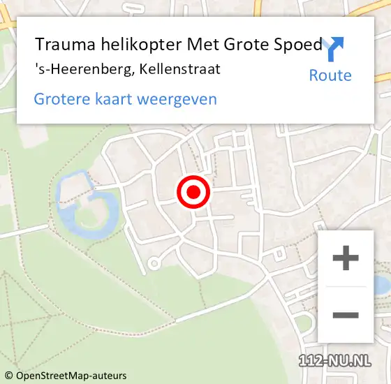 Locatie op kaart van de 112 melding: Trauma helikopter Met Grote Spoed Naar 's-Heerenberg, Kellenstraat op 6 januari 2023 21:39