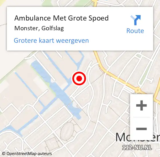 Locatie op kaart van de 112 melding: Ambulance Met Grote Spoed Naar Monster, Golfslag op 6 januari 2023 22:25