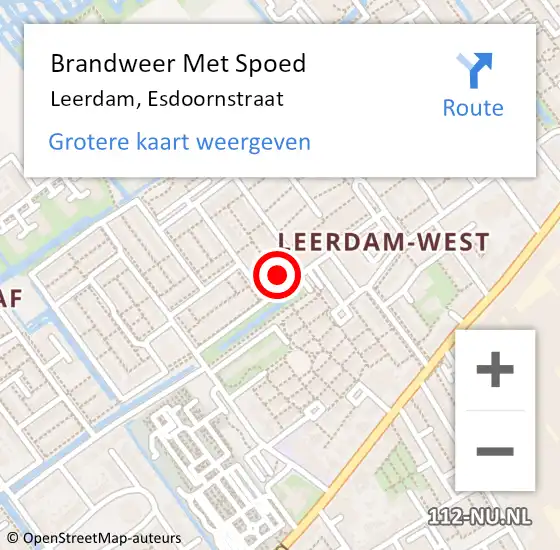 Locatie op kaart van de 112 melding: Brandweer Met Spoed Naar Leerdam, Esdoornstraat op 6 januari 2023 23:06