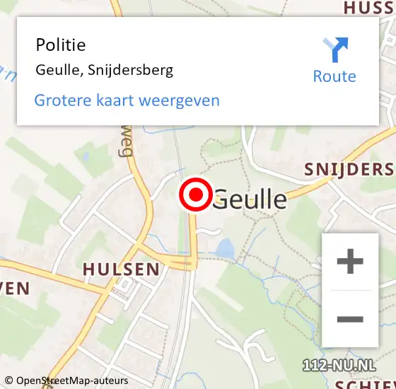 Locatie op kaart van de 112 melding: Politie Geulle, Snijdersberg op 11 augustus 2014 11:51