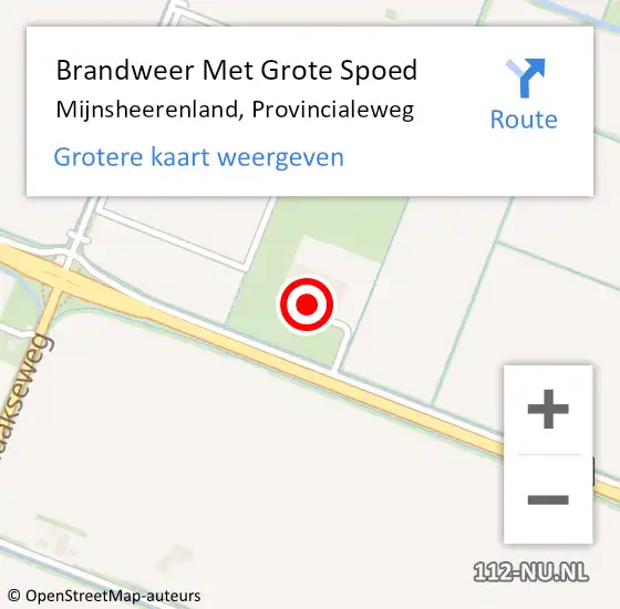 Locatie op kaart van de 112 melding: Brandweer Met Grote Spoed Naar Mijnsheerenland, Provincialeweg op 7 januari 2023 06:34