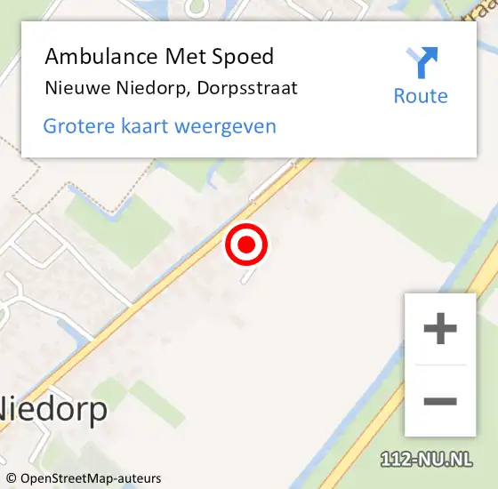 Locatie op kaart van de 112 melding: Ambulance Met Spoed Naar Nieuwe Niedorp, Dorpsstraat op 7 januari 2023 07:04