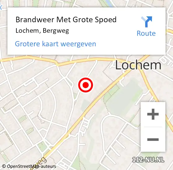 Locatie op kaart van de 112 melding: Brandweer Met Grote Spoed Naar Lochem, Bergweg op 7 januari 2023 09:46