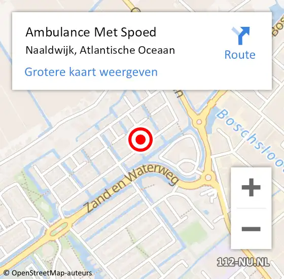 Locatie op kaart van de 112 melding: Ambulance Met Spoed Naar Naaldwijk, Atlantische Oceaan op 7 januari 2023 11:41