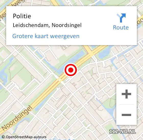 Locatie op kaart van de 112 melding: Politie Leidschendam, Noordsingel op 11 oktober 2013 09:39