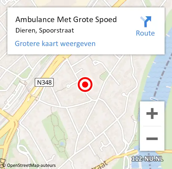 Locatie op kaart van de 112 melding: Ambulance Met Grote Spoed Naar Barneveld, Spoorstraat op 7 januari 2023 19:48