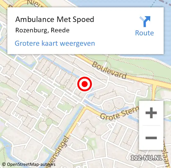 Locatie op kaart van de 112 melding: Ambulance Met Spoed Naar Rozenburg, Reede op 7 januari 2023 19:53