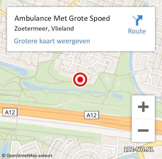 Locatie op kaart van de 112 melding: Ambulance Met Grote Spoed Naar Zoetermeer, Vlieland op 7 januari 2023 22:06