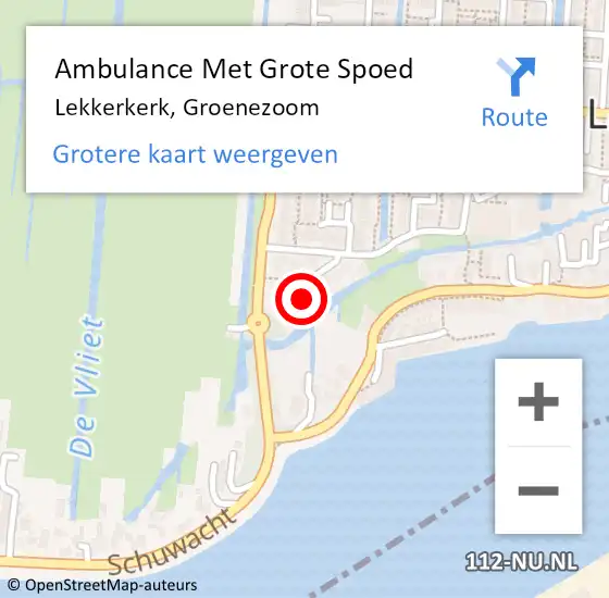 Locatie op kaart van de 112 melding: Ambulance Met Grote Spoed Naar Lekkerkerk, Groenezoom op 8 januari 2023 03:17