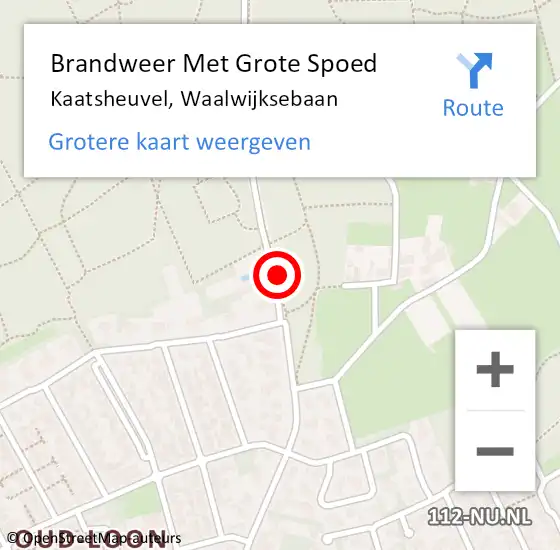 Locatie op kaart van de 112 melding: Brandweer Met Grote Spoed Naar Kaatsheuvel, Waalwijksebaan op 8 januari 2023 09:05