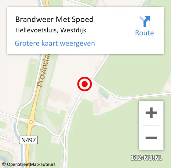 Locatie op kaart van de 112 melding: Brandweer Met Spoed Naar Hellevoetsluis, Westdijk op 8 januari 2023 22:27