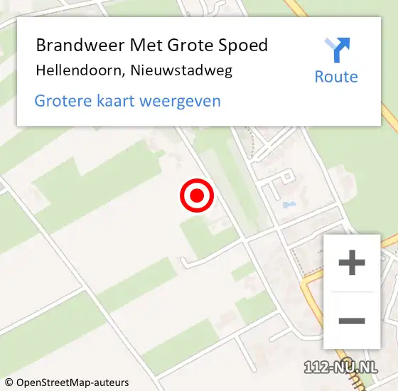 Locatie op kaart van de 112 melding: Brandweer Met Grote Spoed Naar Hellendoorn, Nieuwstadweg op 9 januari 2023 07:47