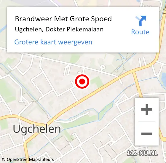 Locatie op kaart van de 112 melding: Brandweer Met Grote Spoed Naar Ugchelen, Dokter Piekemalaan op 11 oktober 2013 09:57