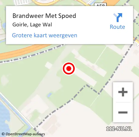 Locatie op kaart van de 112 melding: Brandweer Met Spoed Naar Goirle, Lage Wal op 9 januari 2023 15:04