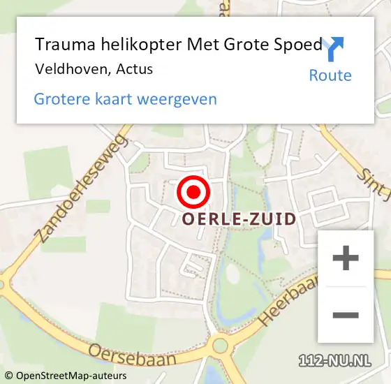 Locatie op kaart van de 112 melding: Trauma helikopter Met Grote Spoed Naar Veldhoven, Actus op 9 januari 2023 21:38