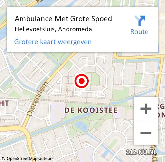 Locatie op kaart van de 112 melding: Ambulance Met Grote Spoed Naar Hellevoetsluis, Andromeda op 9 januari 2023 22:22