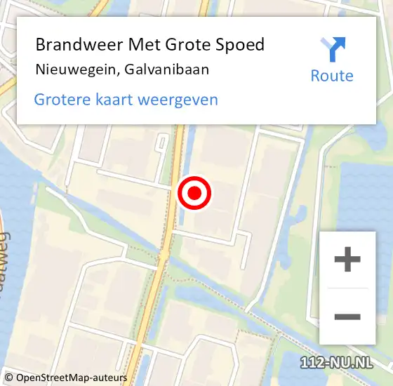 Locatie op kaart van de 112 melding: Brandweer Met Grote Spoed Naar Nieuwegein, Galvanibaan op 10 januari 2023 01:13