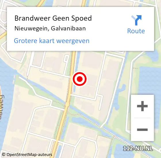 Locatie op kaart van de 112 melding: Brandweer Geen Spoed Naar Nieuwegein, Galvanibaan op 10 januari 2023 01:15