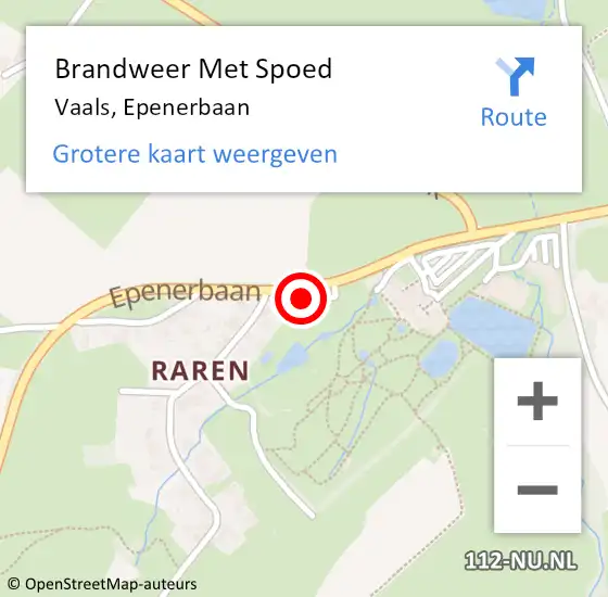 Locatie op kaart van de 112 melding: Brandweer Met Spoed Naar Vaals, Epenerbaan op 10 januari 2023 11:28