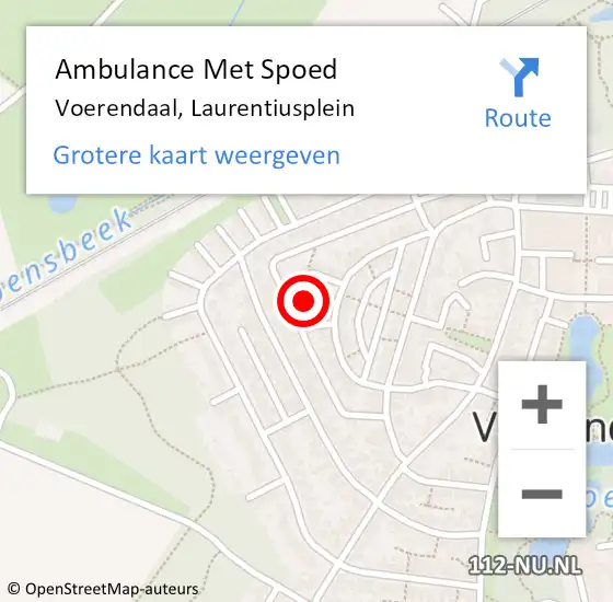 Locatie op kaart van de 112 melding: Ambulance Met Spoed Naar Voerendaal, Laurentiusplein op 11 augustus 2014 17:28