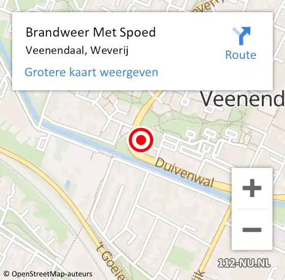 Locatie op kaart van de 112 melding: Brandweer Met Spoed Naar Veenendaal, Weverij op 10 januari 2023 13:14