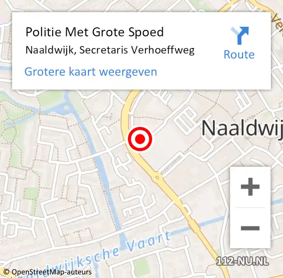 Locatie op kaart van de 112 melding: Politie Met Grote Spoed Naar Naaldwijk, Secretaris Verhoeffweg op 10 januari 2023 16:59