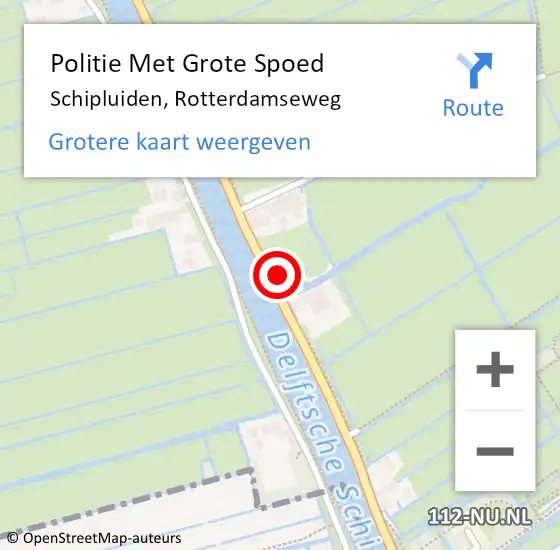 Locatie op kaart van de 112 melding: Politie Met Grote Spoed Naar Schipluiden, Rotterdamseweg op 10 januari 2023 17:38